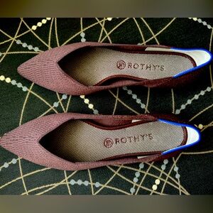Rothy’s truffle python points size 11.5